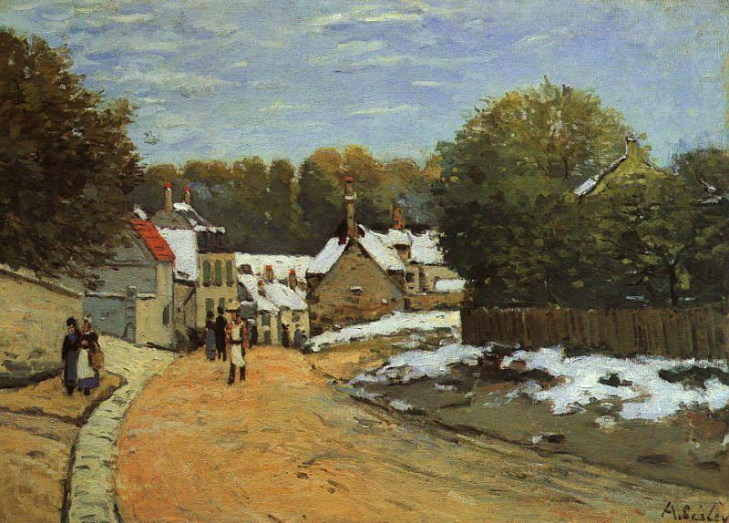 Alfred Sisley Early Snow at Louveciennes china oil painting image